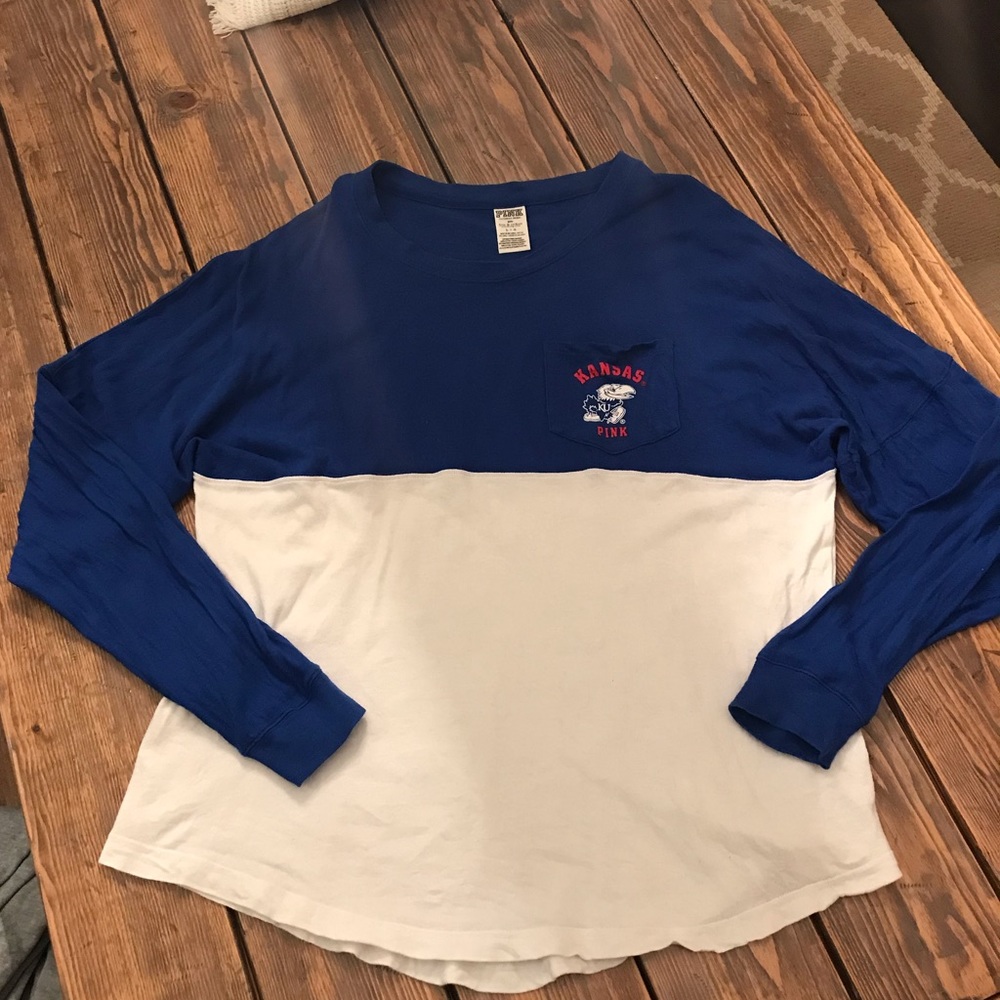 Victoria’s Secret PINK Jawhawks Size Large Shirt